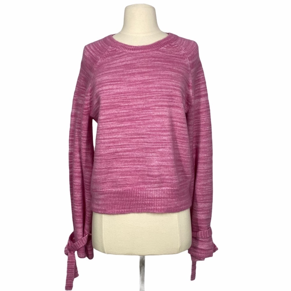 J. CREW Pink Marled Wrist Tie Sweater - Picture 2 of 8